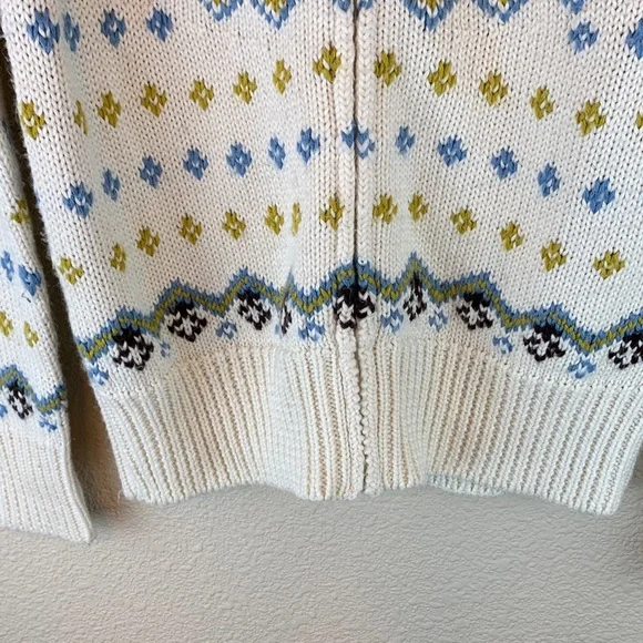 Moda International Multicolor Patterned Cardigan sz s wool blend knit colorful - Picture 6 of 9